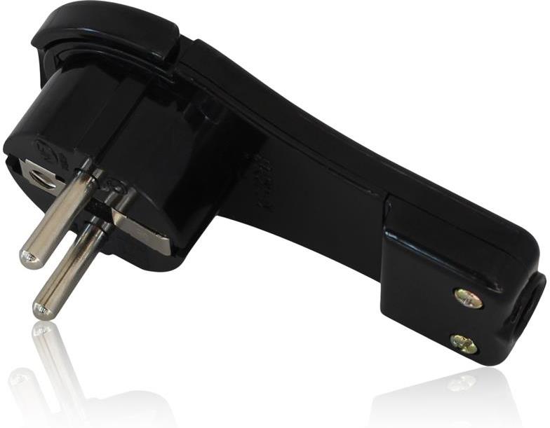 Щепсел плосък черен 16 A 2 P + T IP20 Commel