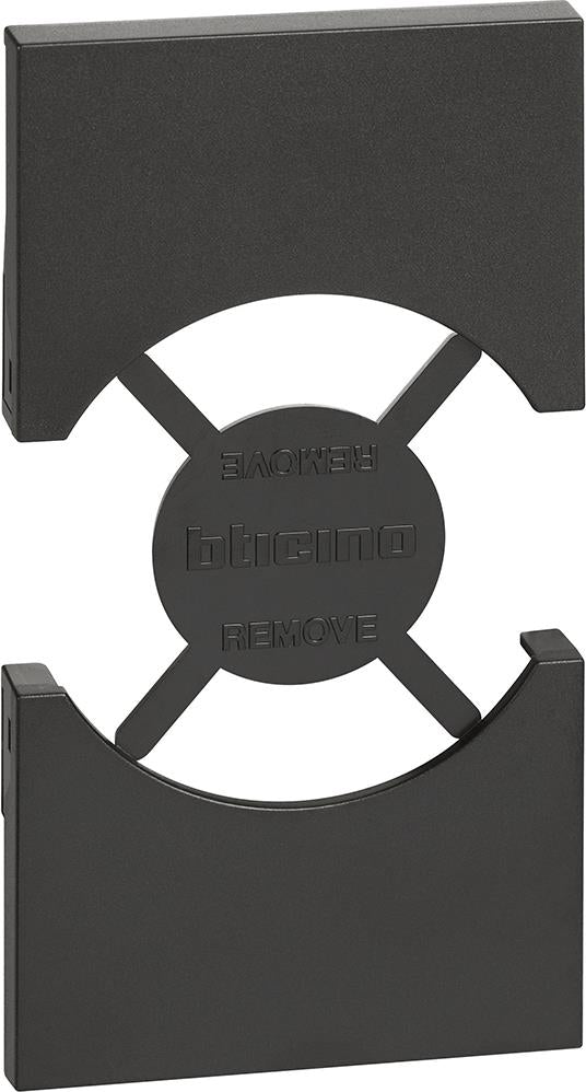 Лицев панел за контакт ШУКО/ИТАЛИАНСКИ стандарт 2 мод. цвят Черен Living Now Bticino