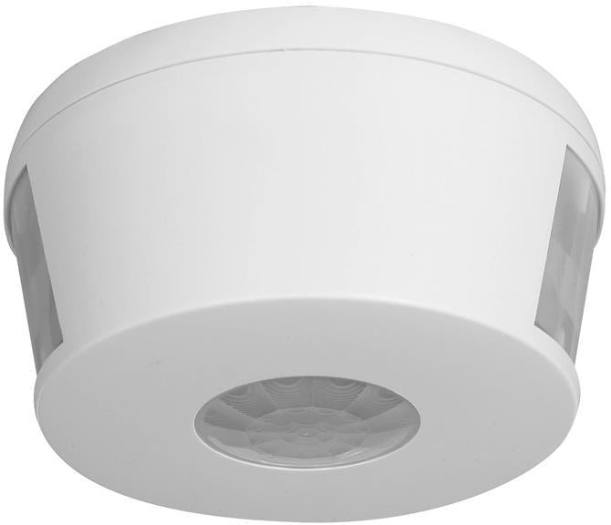 Датчик за движение PIR, за открит монтаж на таван, 360° , обхват 30 x 5 m @ h = 2.2m , IP 20, цвят Бял Commel