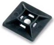 Основа за кабелна връзка 4.8мм с винт 28х28мм черна с дебелина 5.8мм BM Italy