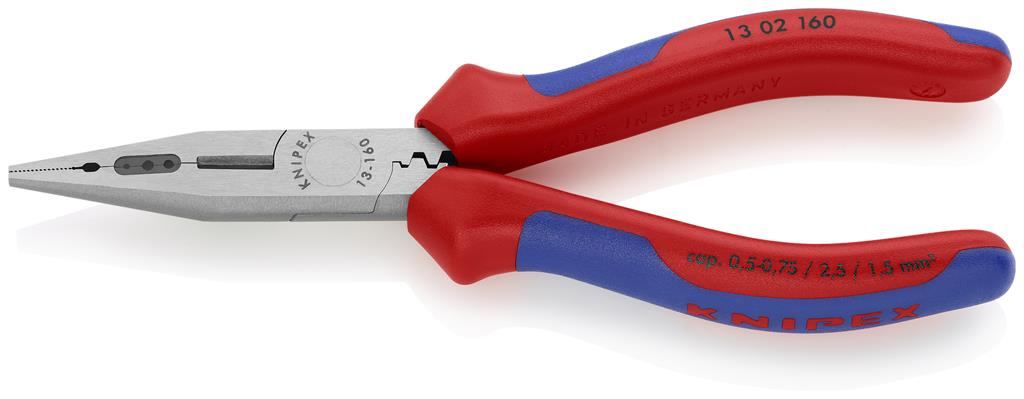 Клещи инсталаторски, синьо-червена ръкохватка 160мм, Knipex