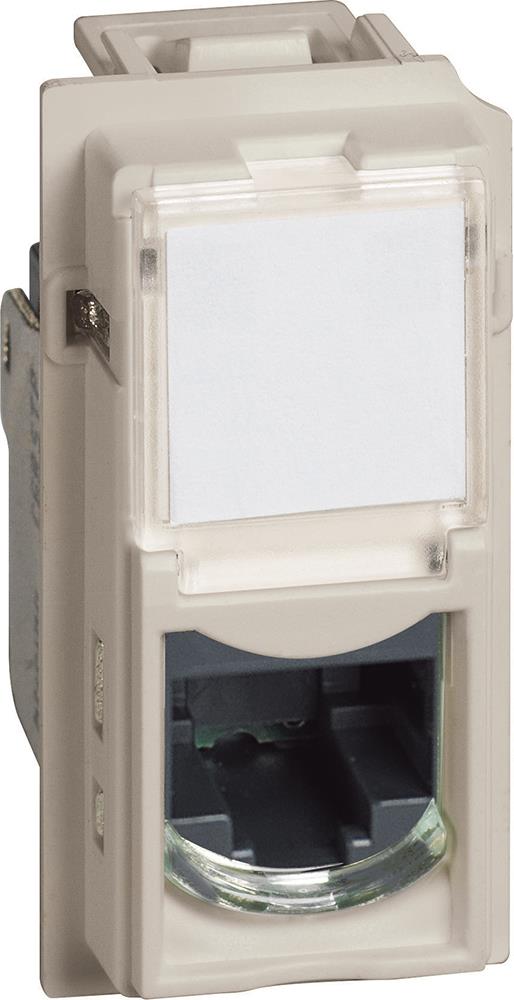 Розетка RJ45 cat.6 FTP конектор toolless IDC 1 мод. цвят Крем Living Now Bticino