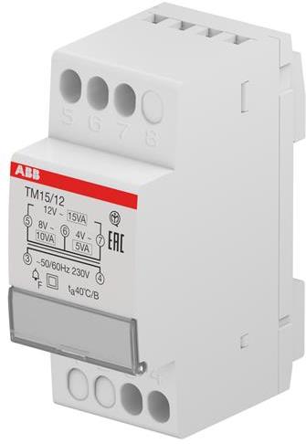 Модулен звънчев трансформатор TM10/12 4/8/12V 2 мод. ABB