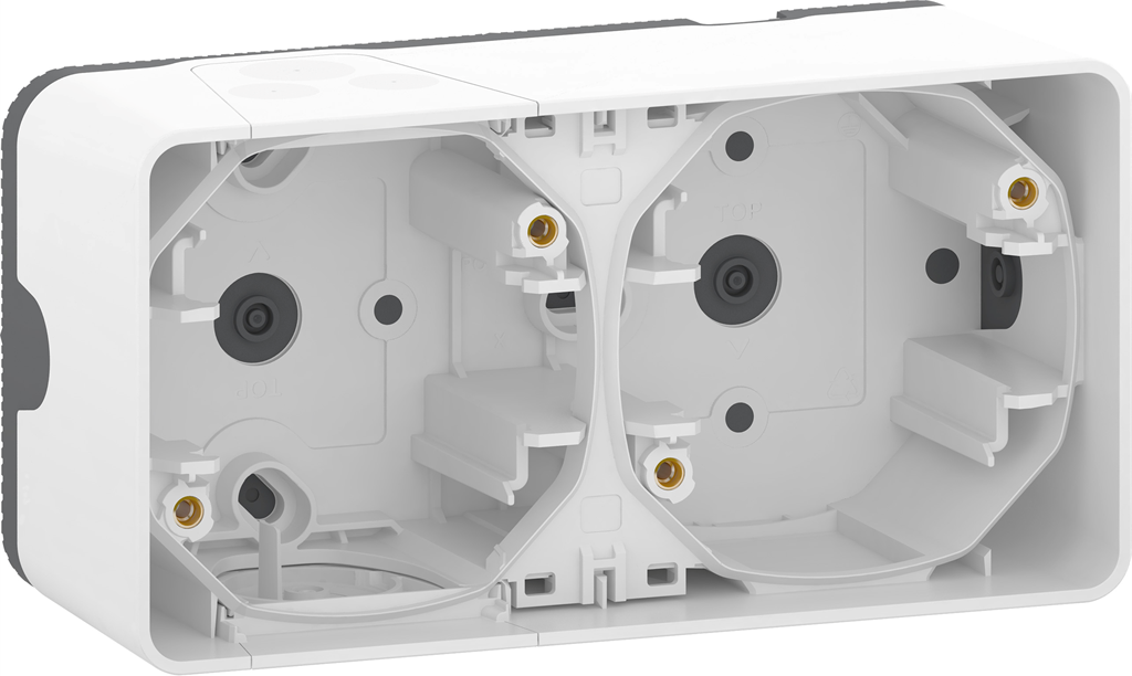 Конзола двойна хоризонтална IP55 цвят Бял Mureva SE