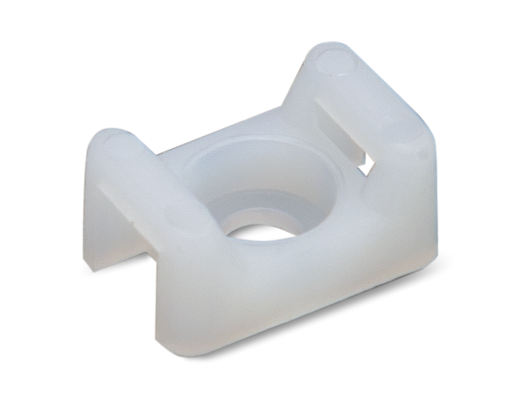 Основа за кабелна връзка 3.6мм 15 х 9.5мм бяла за винт с диаметър 3.7мм BM Italy