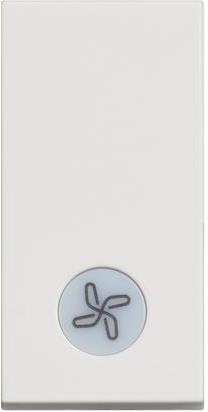 Еднополюсен ключ с LED индикация и символ вентилатор 1 мод. 10A цвят Бял /блистер/ Classia Bticino