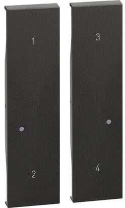 Лицев панел за ключ с 4 сценария 2 мод. цвят Черен Living Now Bticino