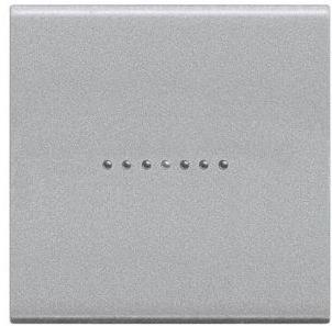 Лицев панел за аксиални ключове 2 мод. цвят Алуминий LL Bticino