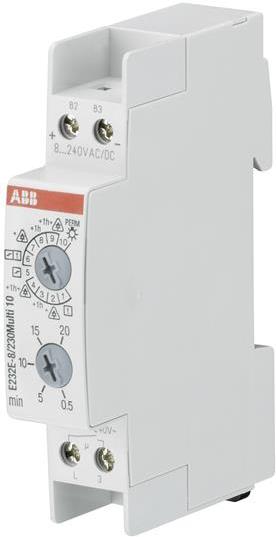 Стълбищен автомат E232E-8/230-MULTI10, 10x 0.5m-20m, 1c/o 16A, 8…240Vac/dc 1 модул ABB