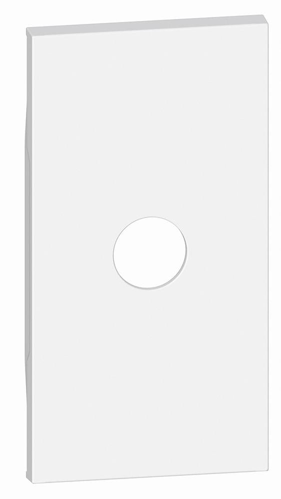 Лицев панел за TV розетка - Празен модул с отвор ф9мм - Индикатор, 2 мод. цвят Бял Living Now Bticino