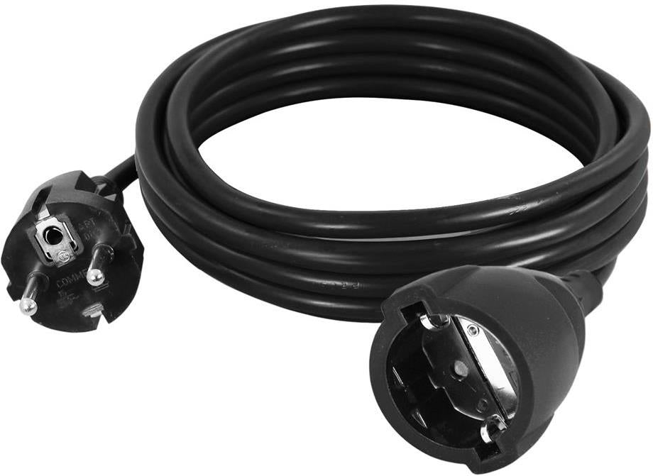 Удължител 5 метра кабел H05VV-F 3 G 2.5 мм2 черен Commel