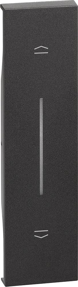 Лицев панел за бутон за щори 1 мод. цвят Черен Living Now Bticino