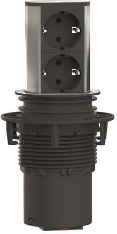 Модул ELEVATOR с 2 х Шуко, с кабел 2м , цвят Черен , Bachmann