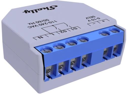 Микромодул Smart реле 1х димер 0-10V изисква неутрала Shelly Plus 0-10V Dimmer - 265703S