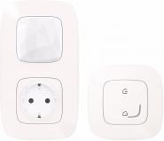 Стартов пакет Smart Valena Allure Перла с Netatmo (Свързан контакт с Gateway + Master ключ безжичен) с рамки