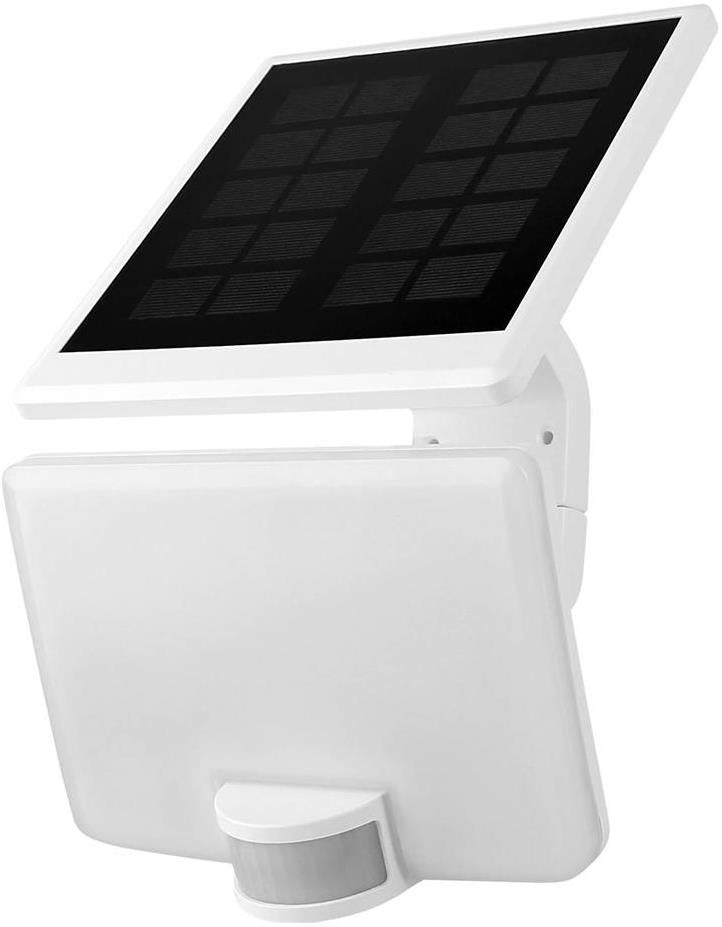 Прожектор LED 11 W 4000 K 1500 lm IP 54 бял с датчик и соларен панел и батерия 4 Ah Commel