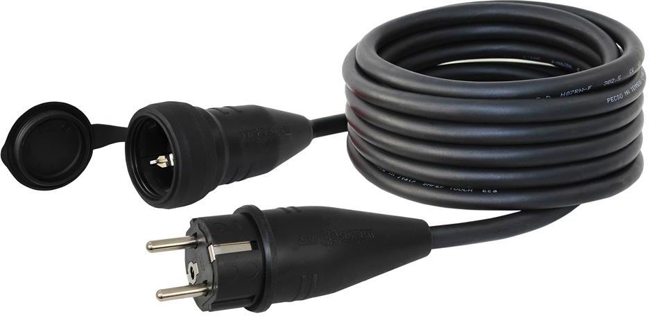 Удължител 20 метра кабел H05RR-F 3 G 1.5 мм2 черен IP44 Commel
