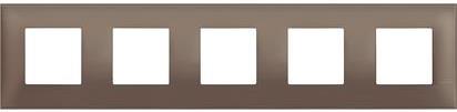 Рамка КАФЯВ МАТ 5х2 мод. НЕМСКИ СТАНДАРТ за монтаж върху носещи рамки 5х2 мод. /блистер/ Classia Bticino