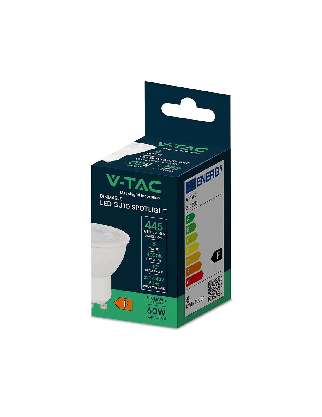 LED Крушка 6 W GU 10 SMD Пластик 110° 3000 K