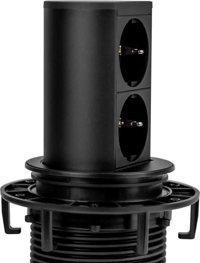 Модул ELEVATOR с 2 х Шуко , с кабел 2 м , цвят Черен , Bachmann