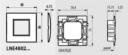 Рамка 2 мод. метална Anthracite за обикновена конзола 50мм AIR LL Bticino