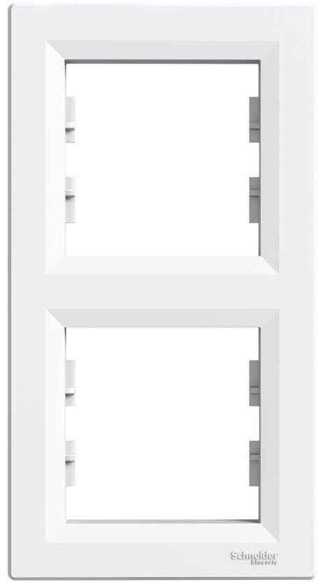 Рамка 2х вертикална цвят Бял Asfora SE