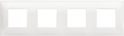 Рамка БЯЛ 4х2 мод. НЕМСКИ СТАНДАРТ за монтаж върху носещи рамки 4х2 мод. /блистер/ Classia Bticino