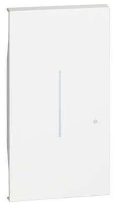 Лицев панел за Smart еднополюсен / девиаторен ключ 2 мод. БЕЗжичен подвижен цвят Бял LNow Bticino с Netatmo