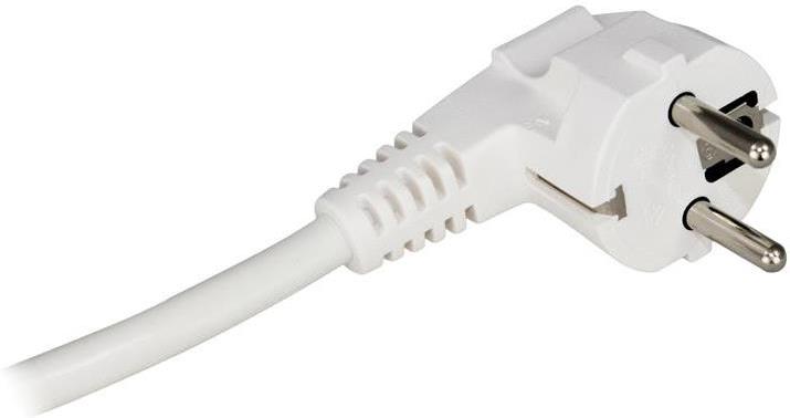 Кабел бял с щепсел Г - образен H05VV-F 3 х 1,5 мм2 1,5 метра Commel