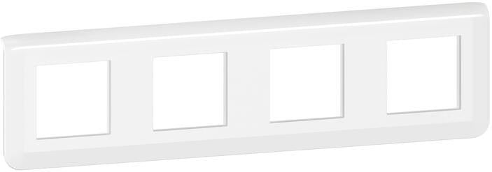 Лицева рамка 4х2 мод. цвят бял Mosaic NEW Legrand