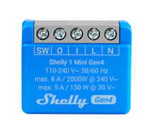 Микромодул Smart реле 1х On/Off 8A изисква неутрала Shelly 1 Mini Gen4 - 070786