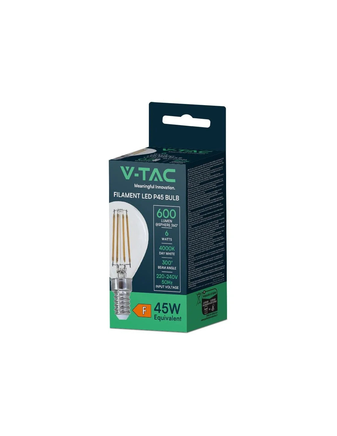 LED Крушка 6 W Filament E1 4 P45 4000 К