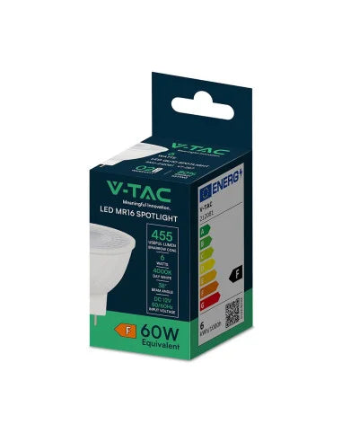 LED Крушка GU 5.3 6 W MR 16 Пластик 38° 4000 K