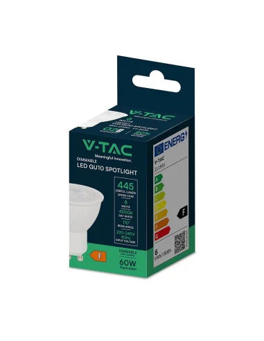 LED Крушка 6 W GU 10 SMD Пластик 110° 4000 K