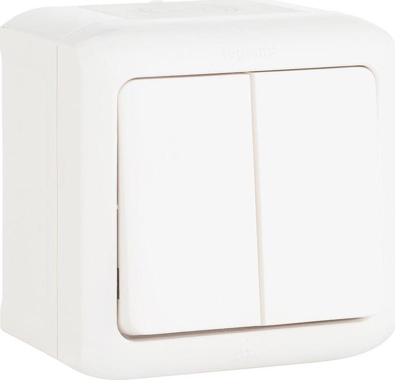 Сериен ключ IP44 открит монтаж цвят Бял Forix Legrand