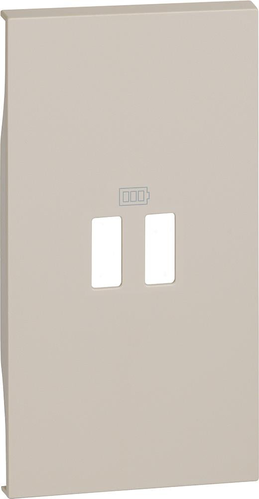 Лицев панел за USB розетка тип 2xA/2xC/A+C 2 мод. цвят Крем Living Now Bticino