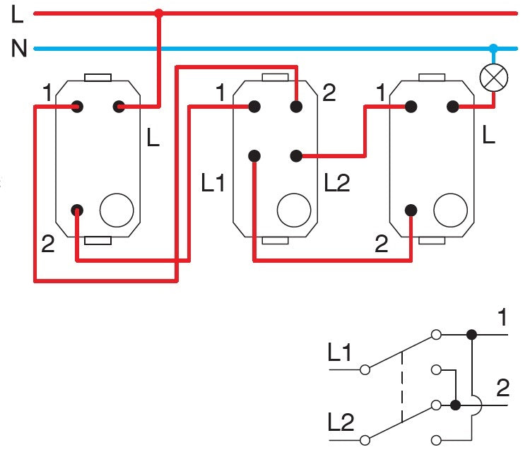 Кръстат ключ 16 A , цвят Черен , Edge TEM