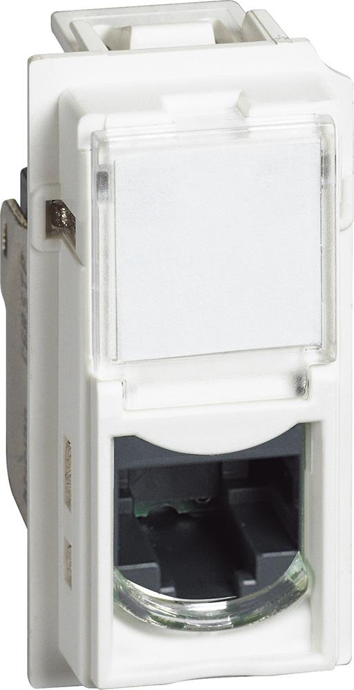 Розетка RJ45 cat.6 UTP конектор toolless IDC 1 мод. цвят Бял Living Now Bticino