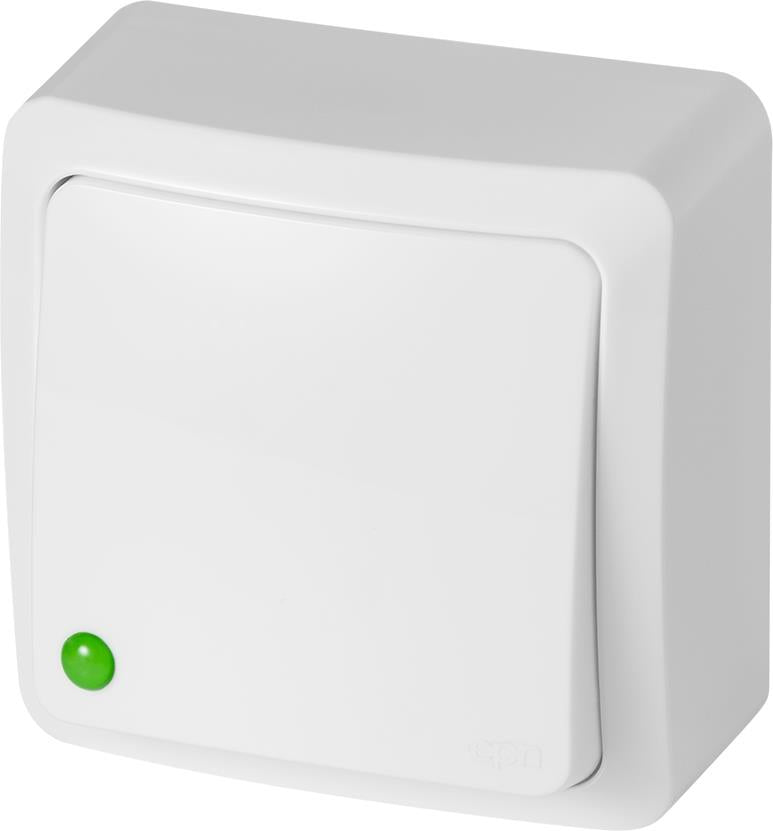 Бутон IP 20 открит монтаж цвят Бял Berg EPN