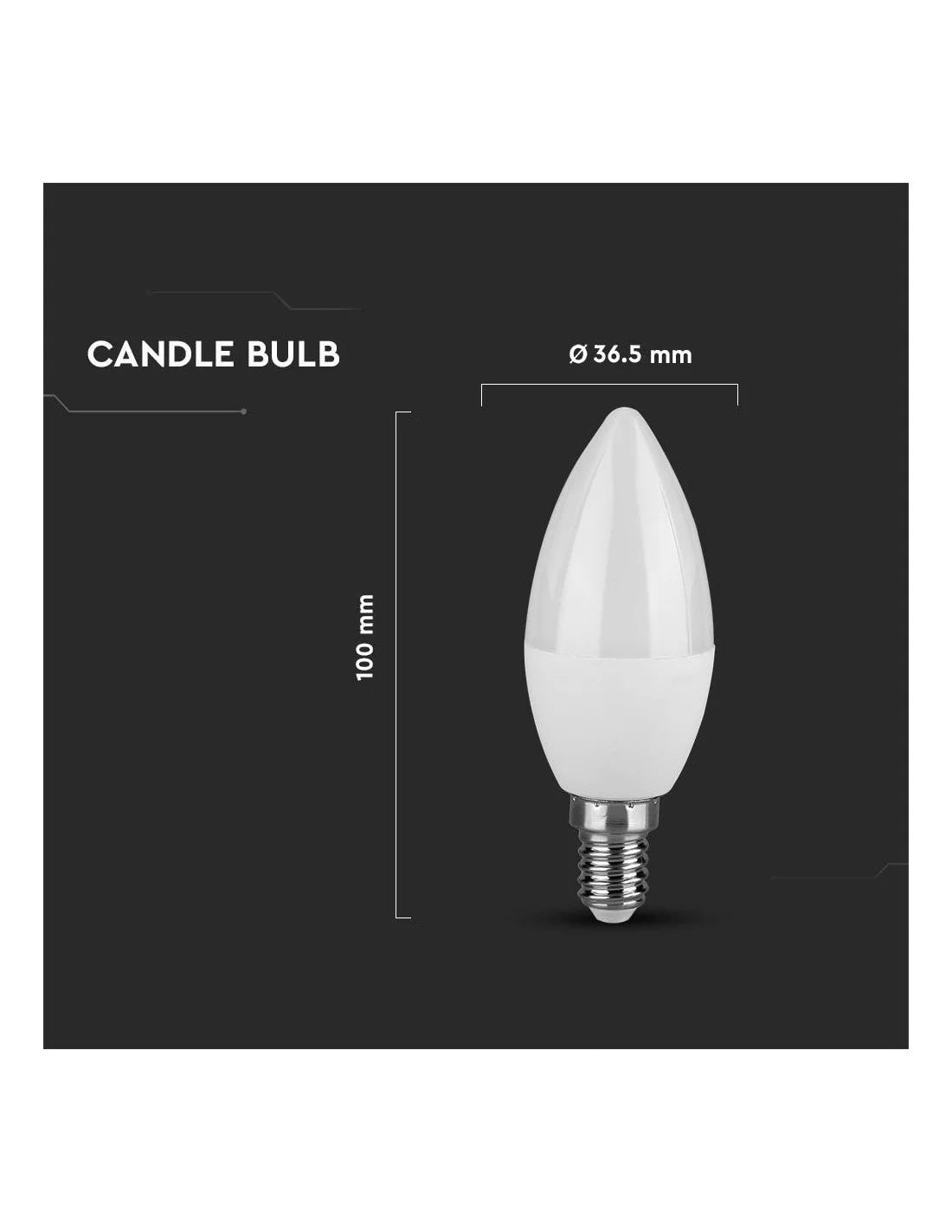 LED Крушка 6.5 W E14 Пластик Кендъл 4000 K