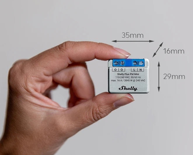 Микромодул Smart монофазен мерител 1х 16A Shelly Plus PM Mini - 265673