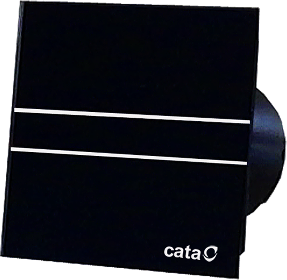 Вентилатор E - 100 GTBK TIMER ф 100 мм , цвят Черен, 115 м3 / ч , 8 W , 31 dB CATA