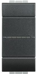 Еднополюсен ключ 1 мод. 10A аксиален цвят Антрацит LL Bticino