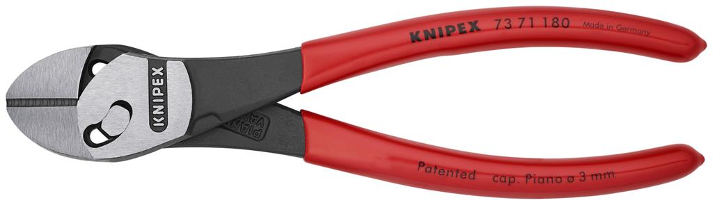 Клещи диагонални резачки усилени TwinForce, червена ръкохватка 180мм, Knipex