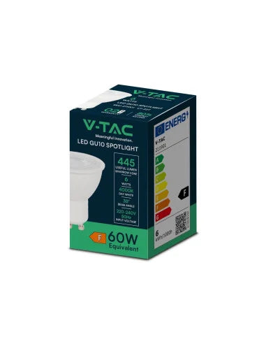 LED Крушка 6 W GU 10 SMD Пластик 38° 4000 K