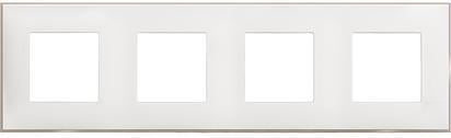Рамка БЯЛ САТЕН 4х2 мод. НЕМСКИ СТАНДАРТ за монтаж върху носещи рамки 4х2 мод. /блистер/ Classia Bticino