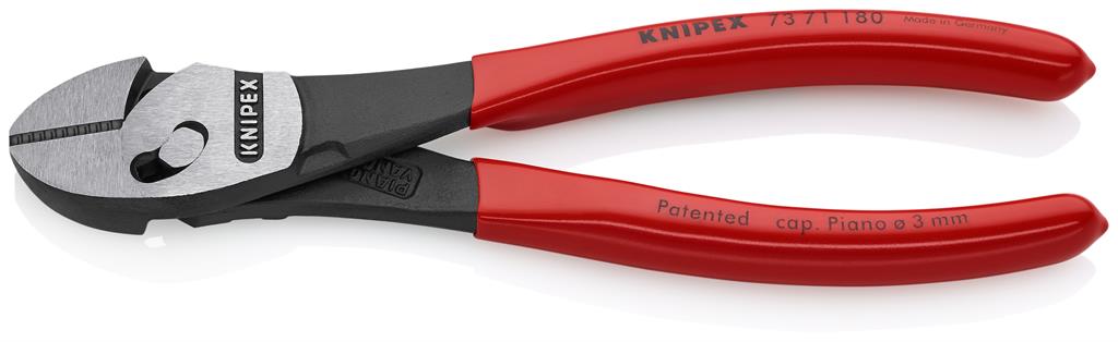 Клещи диагонални резачки усилени TwinForce, червена ръкохватка 180мм, Knipex