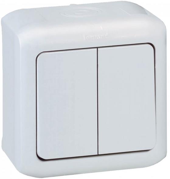 Сериен девиаторен ключ IP44 открит монтаж цвят Бял Forix Legrand