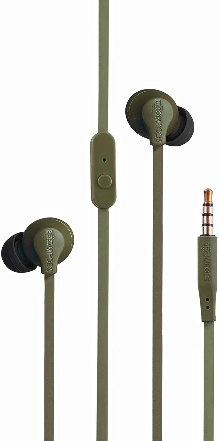 Слушалки Sportline 3.5mm Wired тапи/ Army Green