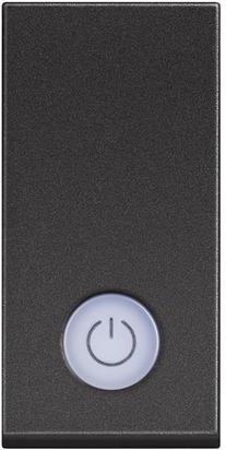 Еднополюсен ключ с LED индикация и символ бойлер 1 мод. 16A цвят Черен /блистер/ Classia Bticino